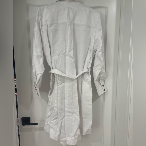 White linen safari Banana Republic Dress, XL NWT - Picture 5 of 6